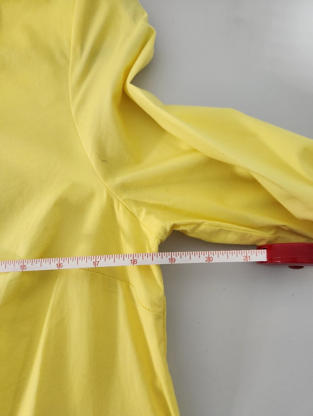 DKNY Bright Yellow Button-Down Ruffle Hem Mini Dress Size 10 - Picture 7 of 8